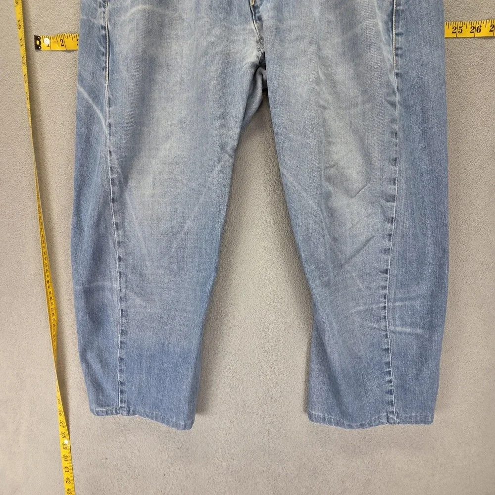 VTG Levis Engineered Jeans Mens Blue Twisted Flap Pockets Altered Hem Fits 34x25
